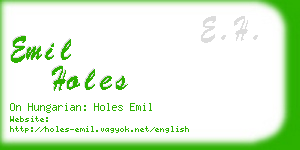 emil holes business card